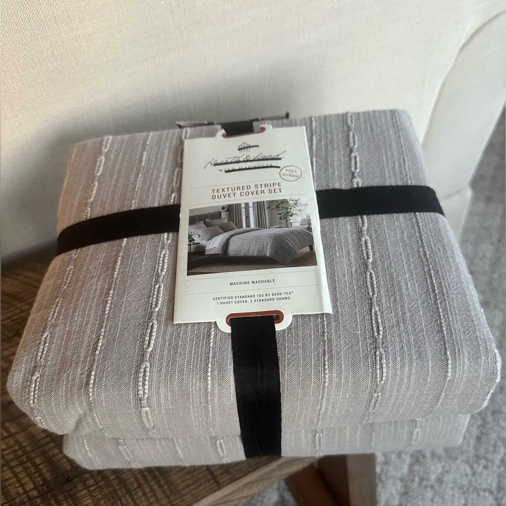 3pc Pickstich Stripe Comforter Bedding Set - Hearth & Hand™ with Magnolia